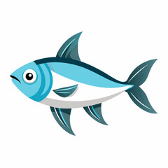 Clean Shad Fish Vector Illustration