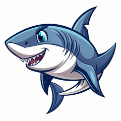 Clean Shark Fish Vector Illustration