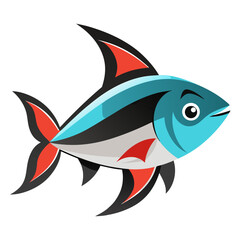 Clean Tetra Fish Vector Illustration