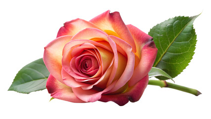 Naklejka premium red rose isolated on white background. red rose flower png file free