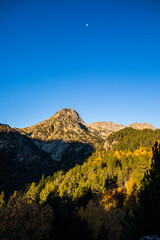 Autumn landscape in Aiguestortes and Sant Maurici National Park, Spain