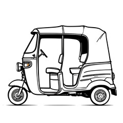 A illustration of a CNG autorickshaw