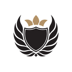 Obraz premium Unique crest crown logo Modern and minimalist vector and abstract logo