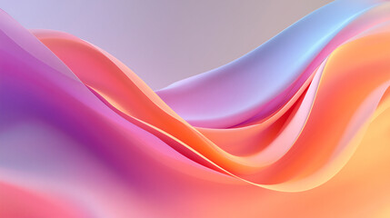 Abstract soft wave with flowing lines and pastel gradients. Calm minimalism, perfect for backgrounds, presentations, and modern design.