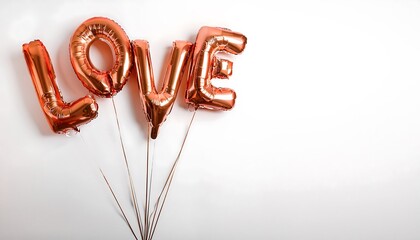 Shiny Pink Love Balloons with Heart Shape on a Soft Pink Background Celebrating Valentine's Day Romance and Festivity