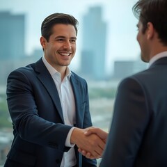 two businessmen shaking hands