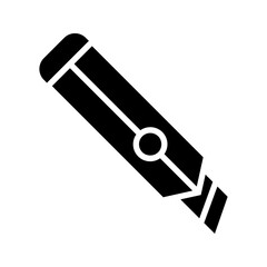 cutter knife icon vector design template in white background