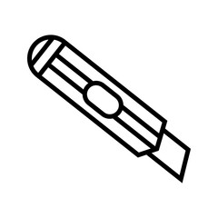 cutter knife icon vector design template in white background