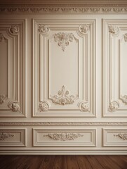 White classic wall on beige colour