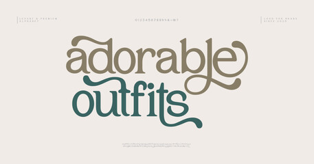 Elegant modern alphabet font logo. Typography luxury classic lettering serif italic fonts decorative wedding vintage retro logos. vector illustration
