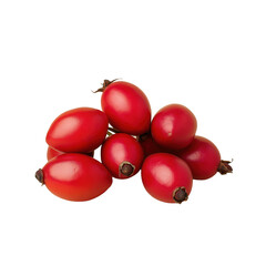 Close-Up of Rosehip Fruits isolated on white or transparent background, png clipart, design element