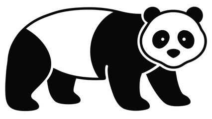 panda eating bamboo silhouette