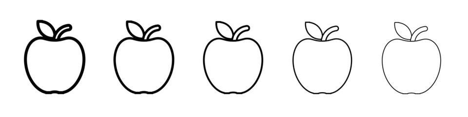 apple icon simple vector outline logo