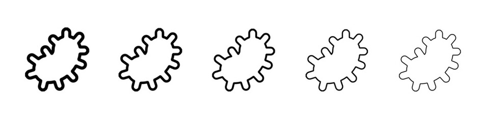 bacteria icon simple vector outline logo