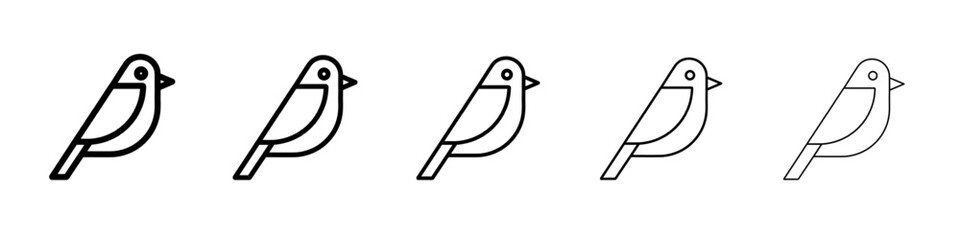 bird icon simple vector outline logo