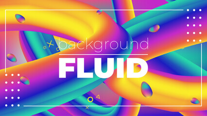 Gradient Background with 3D Fluid Shapes – Modern Abstract Liquid Forms for Trendy Web, App, and Graphic Design Projects