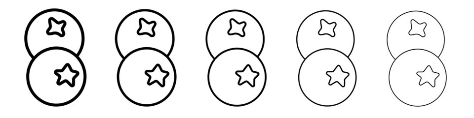 blueberry icon simple vector outline logo
