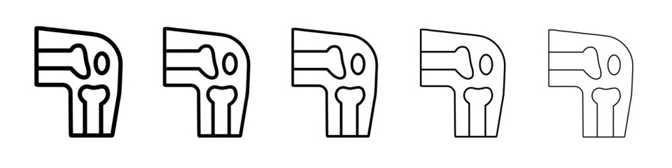 bone joint icon simple vector outline logo