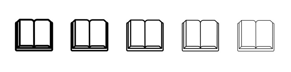 book icon simple vector outline logo