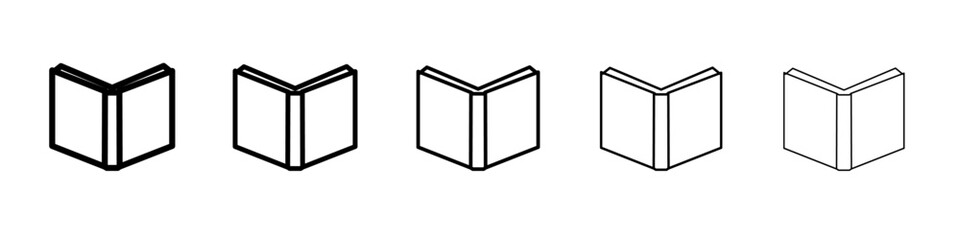 book icon simple vector outline logo