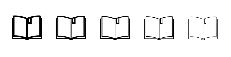 book icon simple vector outline logo