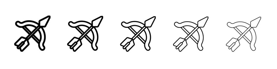 bow and arrow icon simple vector outline logo