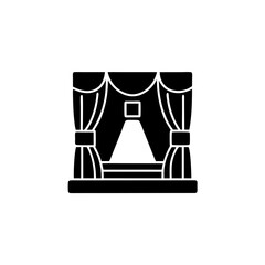creative details Outline silhouette  Theater stage Icon vector illustration