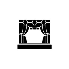 creative details Outline silhouette  Theater stage Icon vector illustration