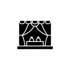 creative details Outline silhouette  Theater stage Icon vector illustration