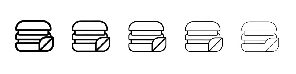 burger icon simple vector outline logo