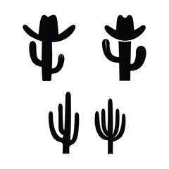 Obraz premium cactus silhouettes bundle collection 