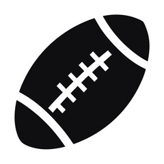 Monochromatic of a Football with Laces and Stripes in Silhouette Style