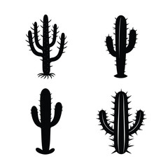 cactus silhouettes bundle collection  