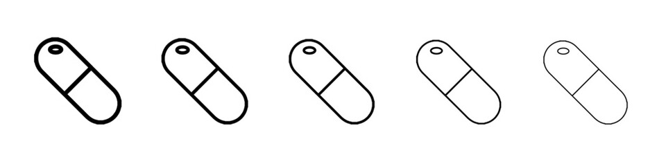capsule icon simple vector outline logo