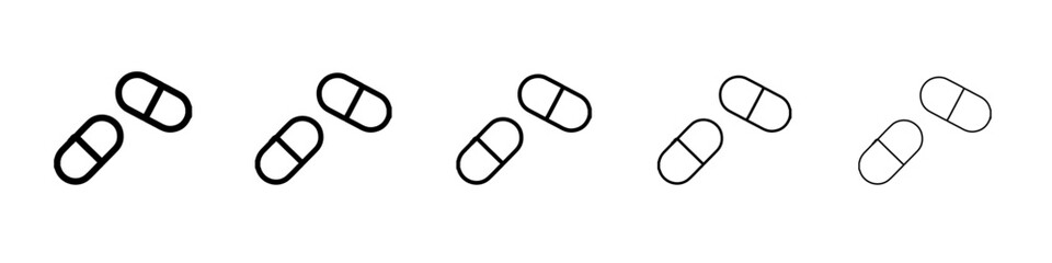 capsules icon simple vector outline logo