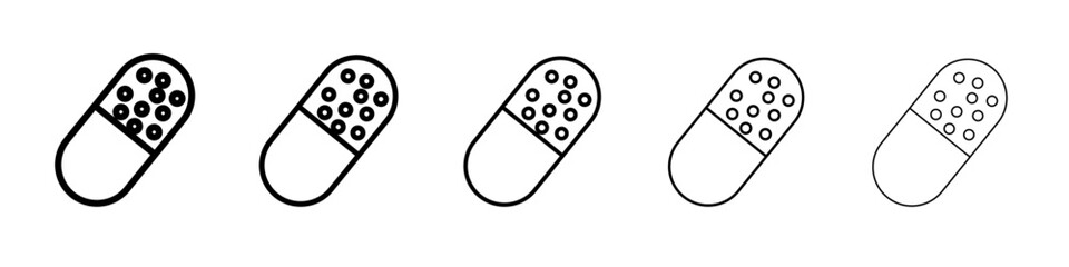 capsule icon simple vector outline logo