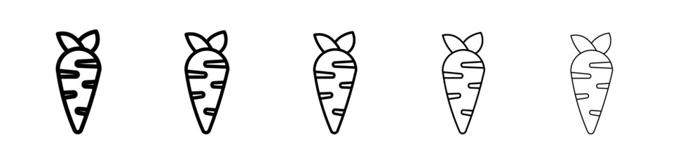 carrot icon simple vector outline logo
