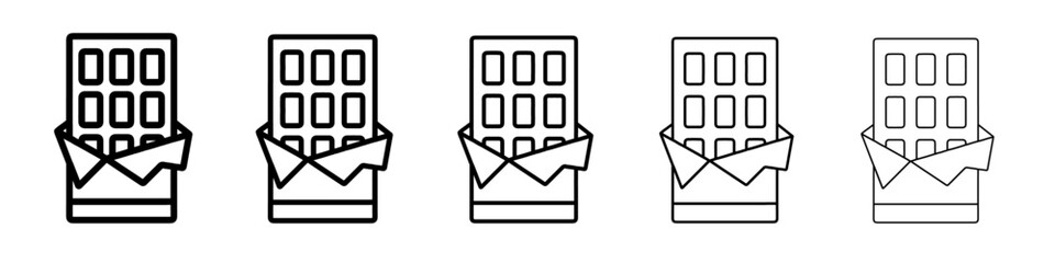 chocolate icon simple vector outline logo