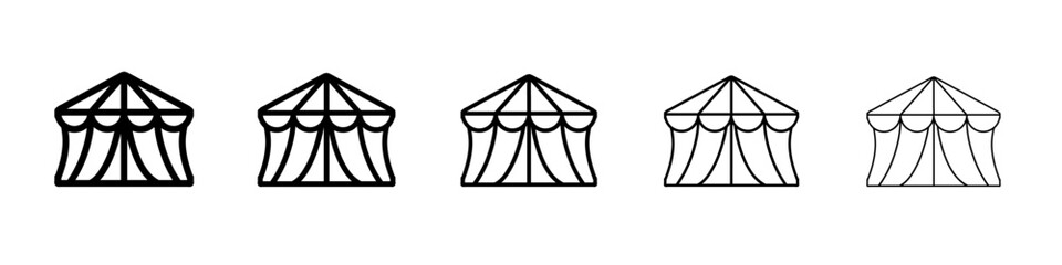 circus tent icon simple vector outline logo