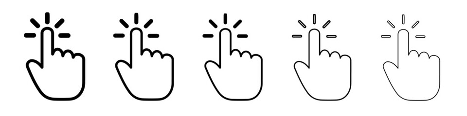 Obraz premium click icon simple vector outline logo