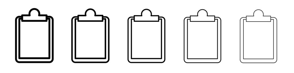 clipboard icon simple vector outline logo