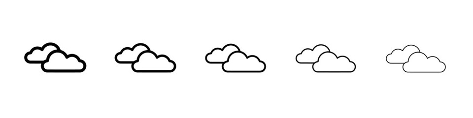 cloud icon simple vector outline logo