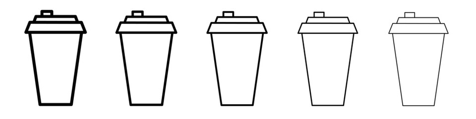 coffee icon simple vector outline logo
