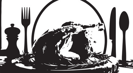 Chicken meat set. Collection icon chicken meat. Vector