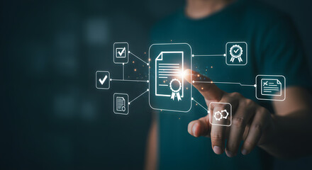 Digital Certification and Approval Process Concept