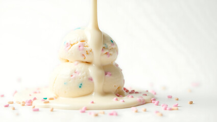 vanilla ice cream with whipped cream