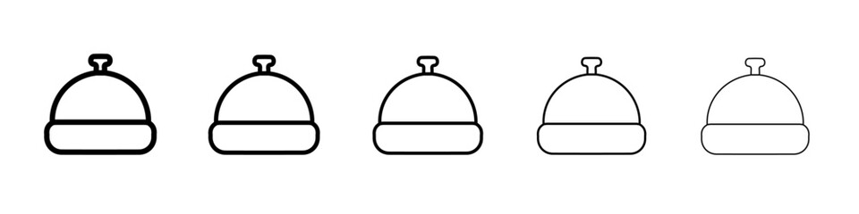 desk bell icon simple vector outline logo