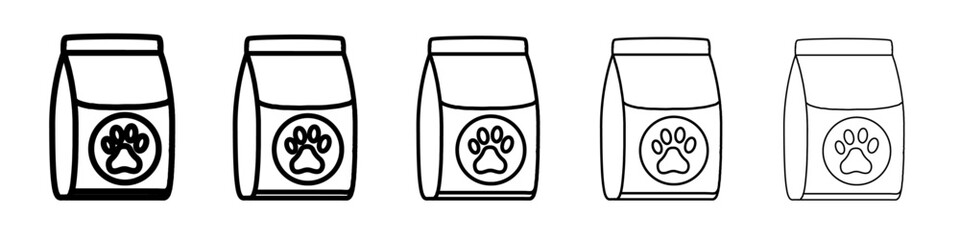 dog food bag icon simple vector outline logo