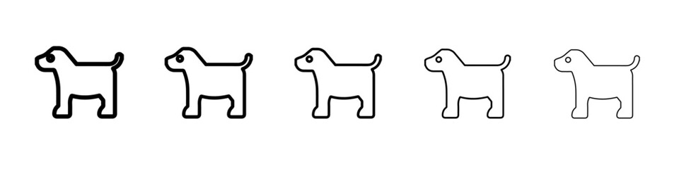 dog icon simple vector outline logo