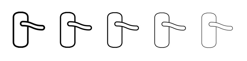 door lock icon simple vector outline logo